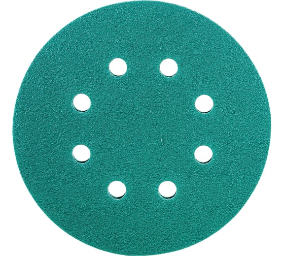 Изображение товара Круг шлифовальный FILM L312T (5 шт; 125 мм; на липучке; 8 отв; зелёный; P80) SUNMIGHT 53206R