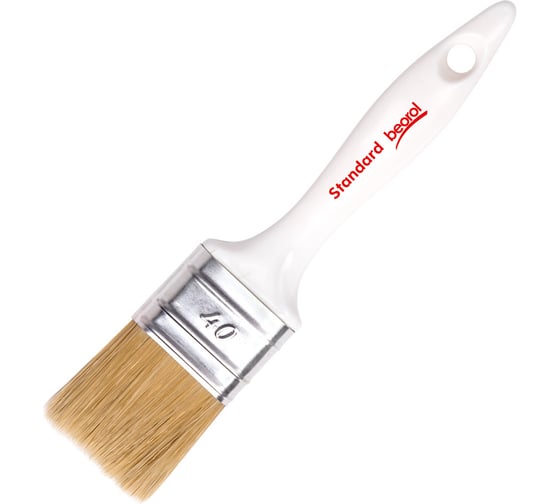 Изображение товара Плоская кисть BEOROL пластиковая ручка 40x15 мм ue40ru 271741