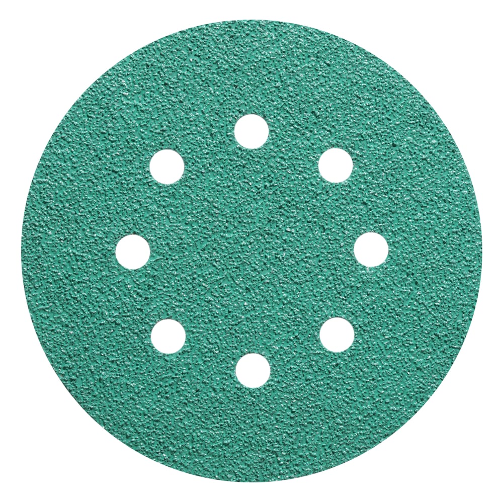 Изображение товара Круг шлифовальный FILM L312T (5 шт; 125 мм; на липучке; 8 отв; зелёный; P120) SUNMIGHT 53208R