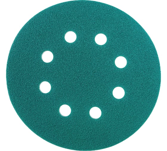 Изображение товара Круг шлифовальный FILM L312T (5 шт; 125 мм; на липучке; 8 отв; зелёный; P120) SUNMIGHT 53208R