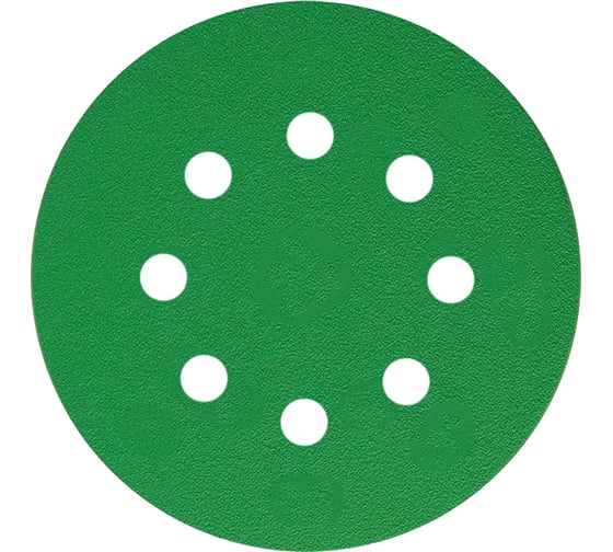 Изображение товара Круг шлифовальный FILM L312T (5 шт; 125 мм; на липучке; 8 отв; зелёный; P220) SUNMIGHT 53211R