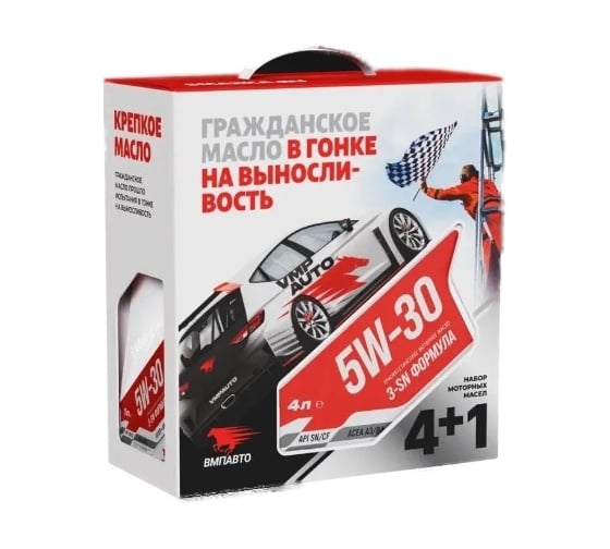 Изображение товара Моторное масло ВМПАВТО 3-SN 5w30 (A5/B5, SN/CF) 4 л+1 л 9248