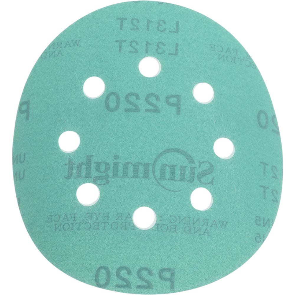 Изображение товара Круг шлифовальный SUNMIGHT FILM L312TV 125 мм 8 отв 220 зернистость, 100 шт