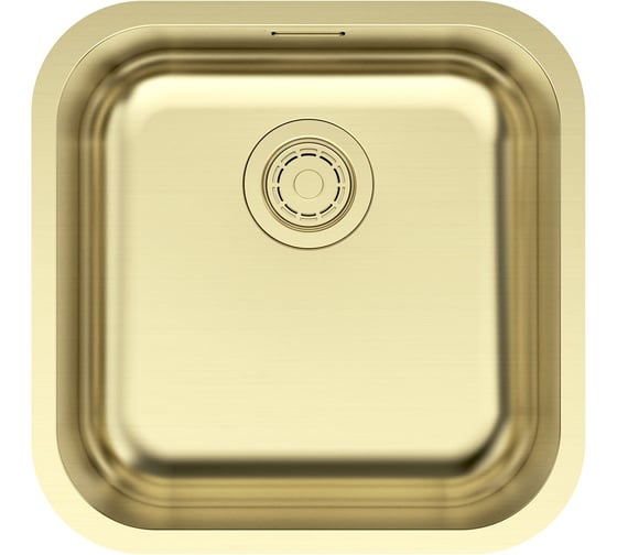 Изображение товара Мойка Paulmark VELLO 44 UNI, нерж. сталь, светлое золото, 446x446мм VE44-LG