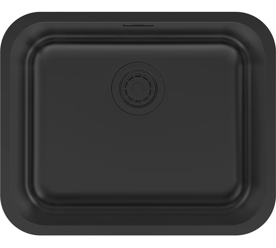 Изображение товара Мойка Paulmark VELLO 53 UNI, нерж. сталь, матовый черный NANO-PVD, 533x433мм VE53-MBN