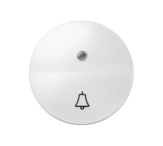 Изображение товара Клавиша для одноклавишного выключателя с подсветкой Simon S88, с пиктограммой звонок, белый 88015-30