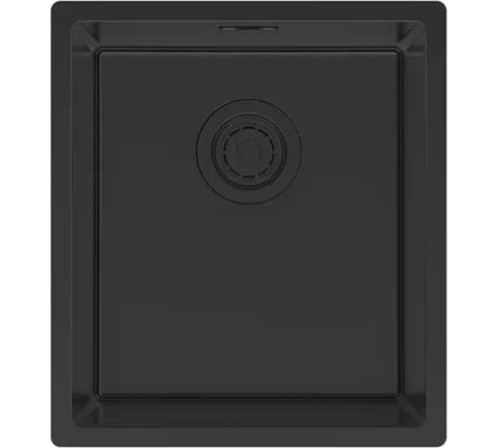 Изображение товара Мойка Paulmark YUNI 39 UNI, нерж. сталь,, матовый черный NANO-PVD, 390x440мм YU39-MBN
