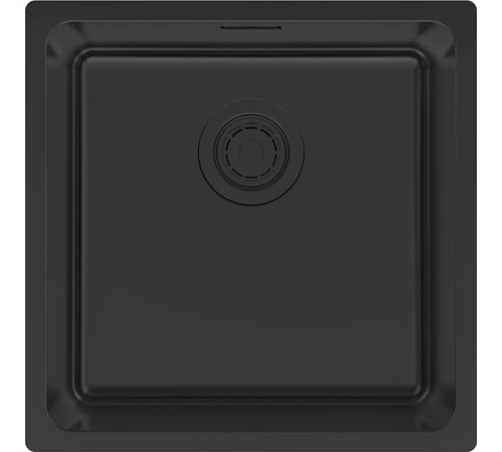 Изображение товара Мойка Paulmark YUNI 44 UNI, нерж. сталь, матовый черный NANO-PVD, 440x440мм YU44-MBN