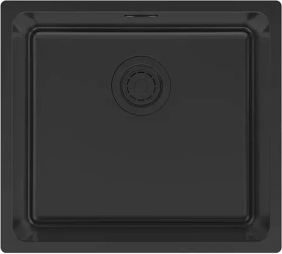 Изображение товара Мойка Paulmark YUNI 49 UNI, нерж. сталь, матовый черный NANO-PVD, 490x440мм YU49-MBN