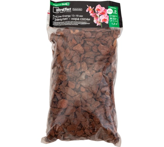 Изображение товара Гранулят из сосновой коры EffectBio UltraEffect ProLine Energy 13-19 мм, 1.2 л 4603743270066
