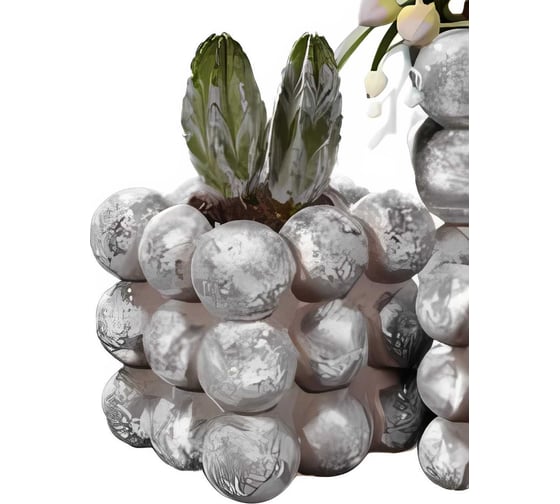 Изображение товара Кашпо керамическое SCHEURICH Hermes antique stone квадрат 125х125 мм, h125 мм, под камень 540563 071927