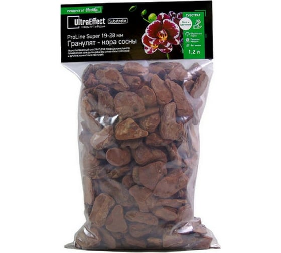 Изображение товара Гранулят из сосновой коры EffectBio UltraEffect ProLine Super 19-28 мм, 1.2 л 4603743270073