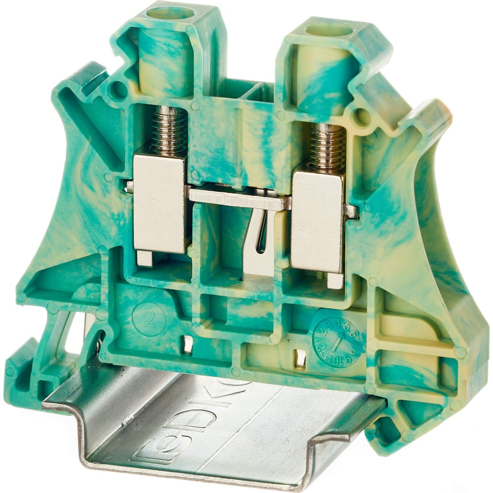 Изображение товара Зажим для заземления DKC TEC.6/O желто-зеленый 6 кв.мм наконечник на DIN-рейку