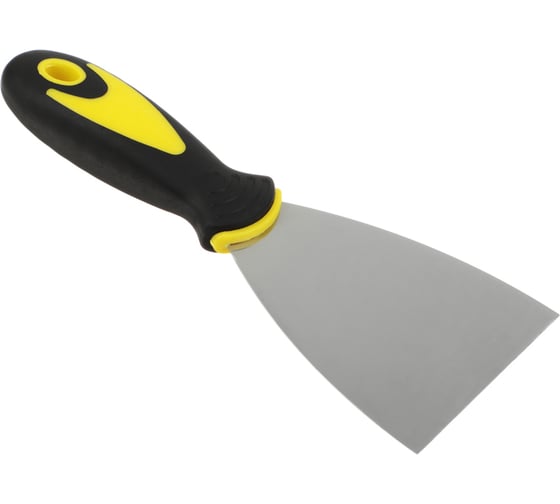 Изображение товара Шпатель металлический ЕРМАК с двухкомпонентной рукояткой, 75х120мм 683-162