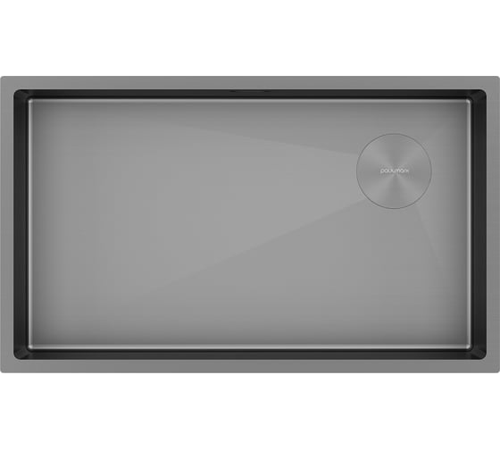 Изображение товара Мойка Paulmark нерж. сталь NEXT-SKEW 74 UNI, матовый серый, 740x440мм, 1.2мм PM887444-MG