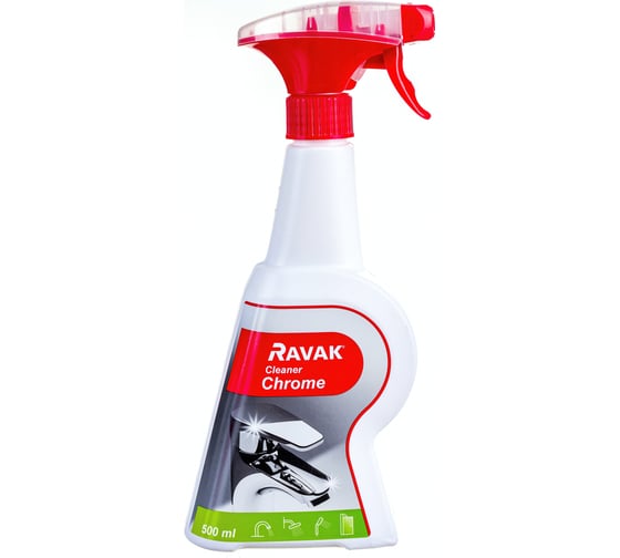 Изображение товара Чистящее средство RAVAK Cleaner Chrome Клинер хром 500 мл АИ000003598