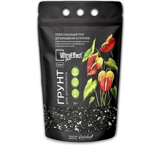 Изображение товара Премиальный грунт для выращивания антуриумов EffectBio UltraEffect Plus Expert 3 л 4603743270585