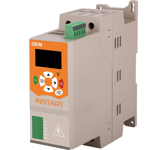 Изображение товара Устройство плавного пуска INSTART SBIM-11/22-04 11кВт 22.0А, 3 ~ 400 (380)B, IP20, байпас встроен 64100