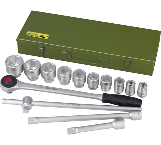 Изображение товара Набор головок с трещоткой Proxxon 3/4 (19 мм), 14 поз. 23300