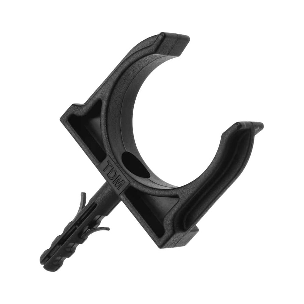 Изображение товара Крепеж-клипса для трубы TDM ELECTRIC 32 мм с дюбелем черная 25 шт