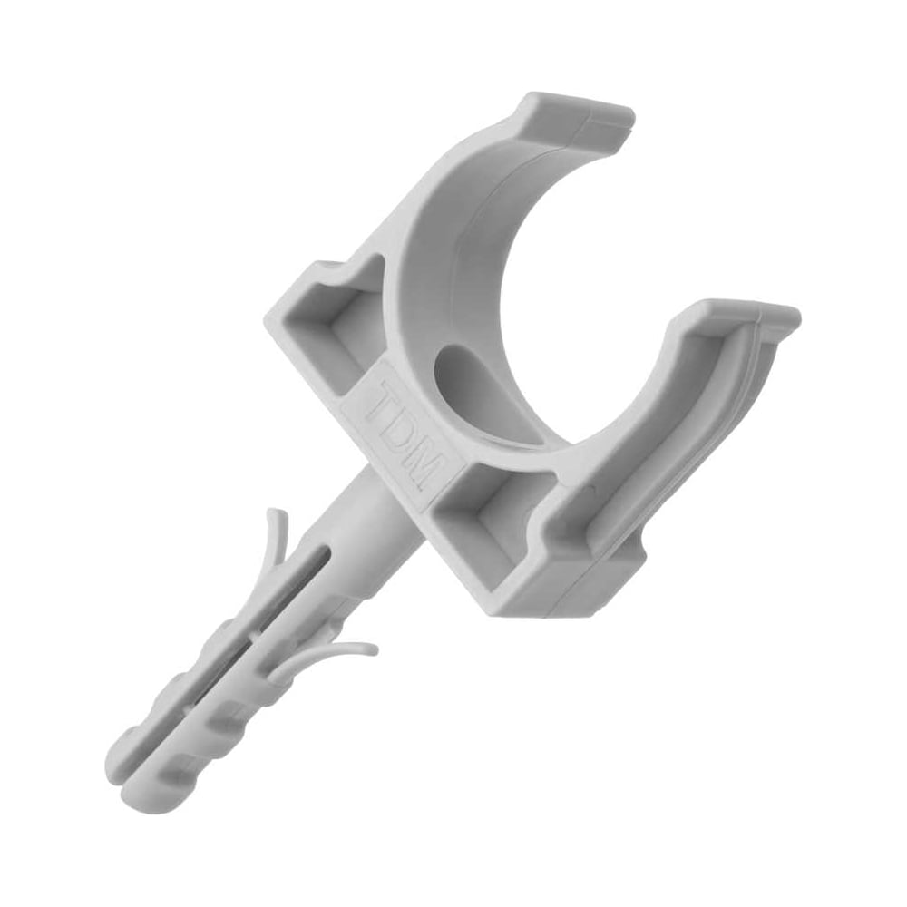Изображение товара Крепеж-клипса TDM ELECTRIC для трубы 20 мм, серая, 100 шт.