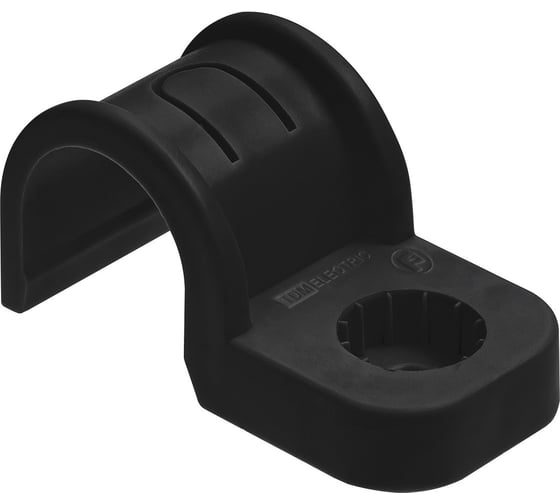 Изображение товара Крепеж-скоба для трубы TDM ELECTRIC 20 мм, односторонняя, для прямого монтажа, черная, 50 шт. TDM ELECTRIC SQ0405-6112