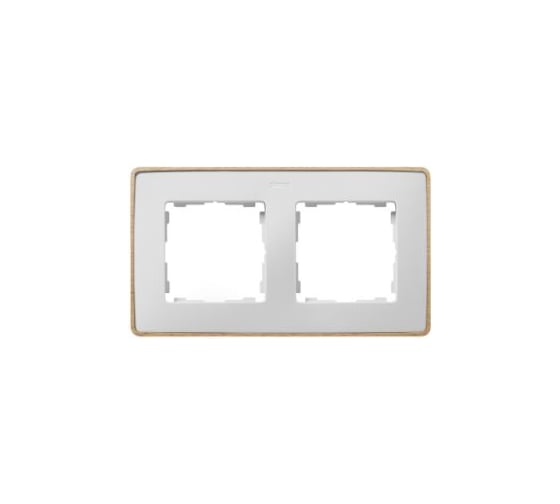 Изображение товара Декоративная рамка Simon, 2 поста, Select, S82 Detail, белый-дерево бук 8201620-270