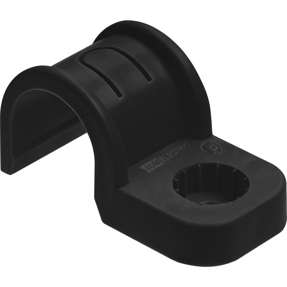 Изображение товара Крепеж-скоба для трубы TDM ELECTRIC 32 мм, односторонняя, черная, 25 шт