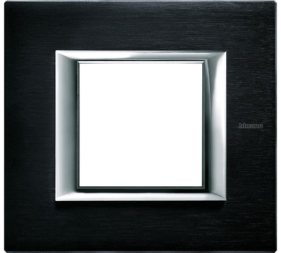 Изображение товара Декоративные накладки Legrand Axolute прямоугольной формы, цвет антрацит, на 2 модуля HA4802XS