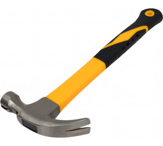 Изображение товара Молоток-гвоздодёр TOLSEN 450 г, магнит, фиберглас. рукоятка GRIPro 25185