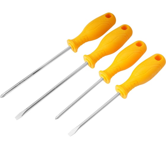 Изображение товара TOLSEN Набор отверток 4 шт, SL/PH, 40Cr, пласт. маслостойкая рукоятка GRIPro 20737