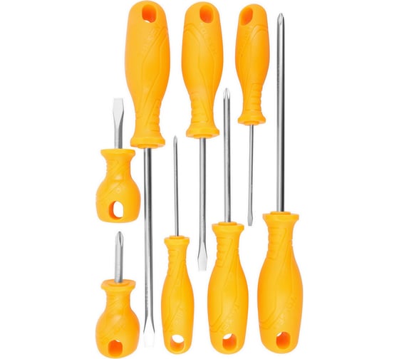 Изображение товара TOLSEN Набор отверток 8 шт, SL/PH, 40Cr, пласт. маслостойкая рукоятка GRIPro 20739