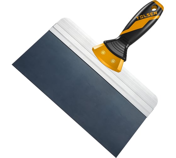 Изображение товара Фасадный шпатель TOLSEN Industrial 250 мм, сталь 65 Mn, двухкомп. рукоятка GRIPro 40024