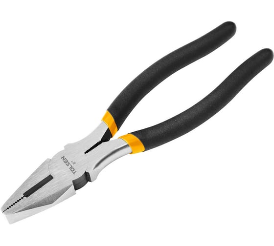 Изображение товара Rомбинированные gлоскогубцы TOLSEN 200 мм, инд. закалка, облив. рукоятки 10272