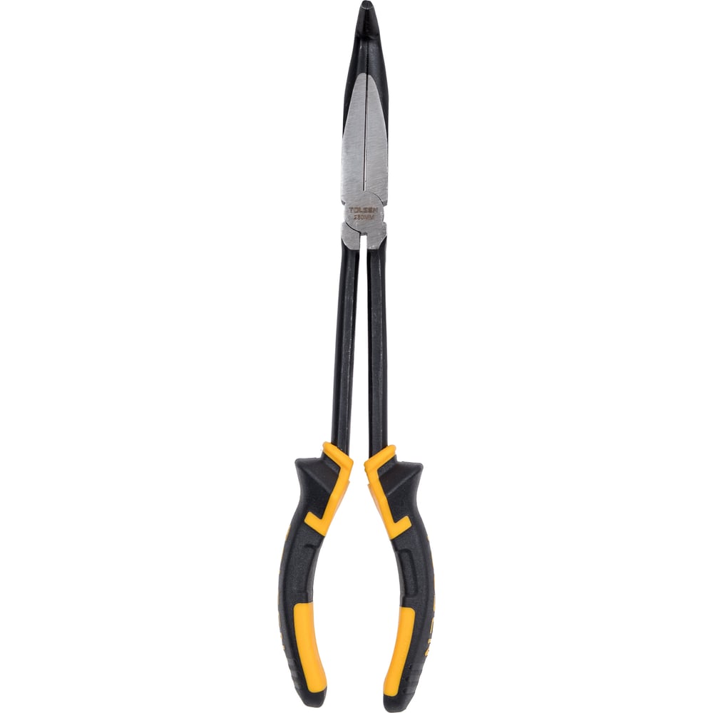 Изображение товара Длинногубцы TOLSEN изогнутые 90 мм 280 мм с двухкомп. рукоятками