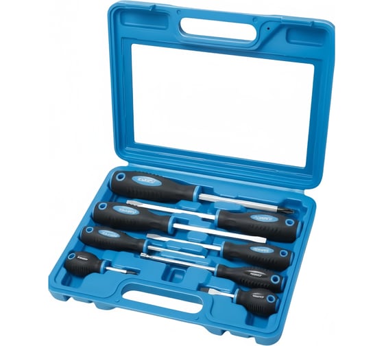 Изображение товара Набор магнитных отверток Forsage Profi 8 предметов в кейсе F-7008A(27177)