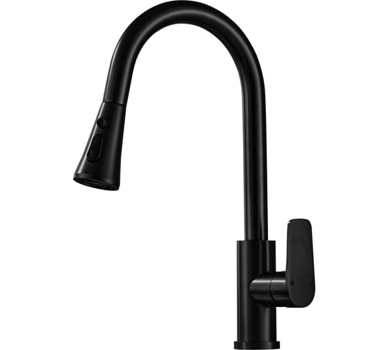 Изображение товара Смеситель для кухни Ekko черный матовый E6001-7