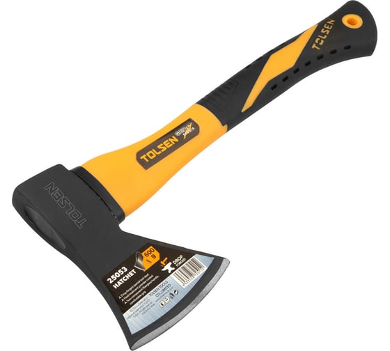 Изображение товара Топор TOLSEN 800 г, 380 мм, фибергласовое топорище 25054