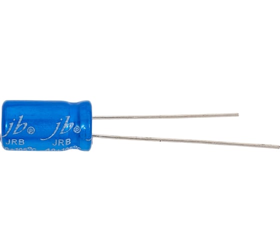 Изображение товара Конденсатор электролитический JB Capacitors, 1мкФ, 160В, 105C, 6.3x11 / P:2.5 мм, JRB2C010M02500630110000B-298