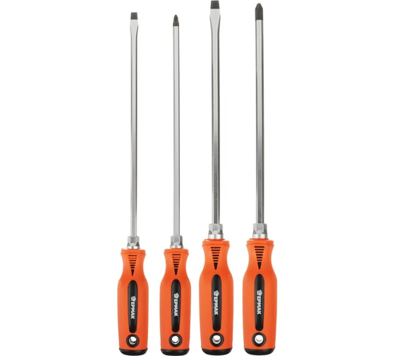 Изображение товара Набор усиленных отверток ЕРМАК 4шт SL 6*250; 8*250/ PH2*250;PH3*250 651-233