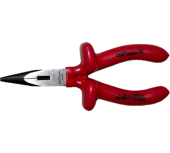 Изображение товара Диэлектрическе длинногубцы Промлайн 160мм до1000В обливн.рук.1 слойн. ПЛ0210203160_z024