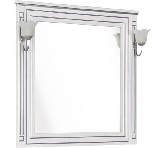 Изображение товара Зеркало Aquanet Паола 90 белый/патина серебро 00181769