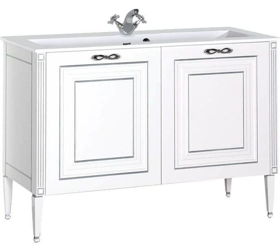 Изображение товара Тумба Aquanet Паола 120 белый/патина серебро 00181763