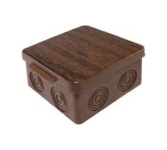 Изображение товара Коробка распаячная пылевлагозащитная без эластичных мембранных вводов U-plast УПр 80*80/50.2.3. дуб, 100 шт 030-035Д