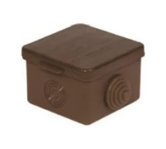 Изображение товара Коробка распаячная U-plast пылевлагозащитная, с эластичным мембранным вводом УПр 65*65/45.2.3. дуб, 150 шт 030-036Д