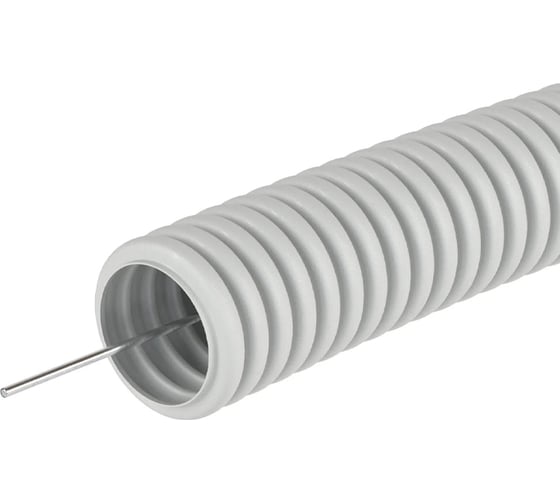 Изображение товара Труба гофрированная U-plast 25 мм, легкая, с зондом, ПВХ, 75м 500-025