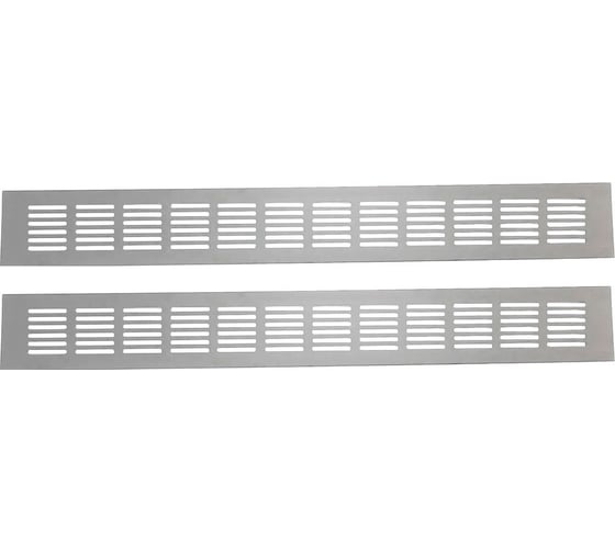 Изображение товара Вентиляционная решетка 60х500 мм, алюминий матовый Mebax 2 шт/уп, 00-00003015