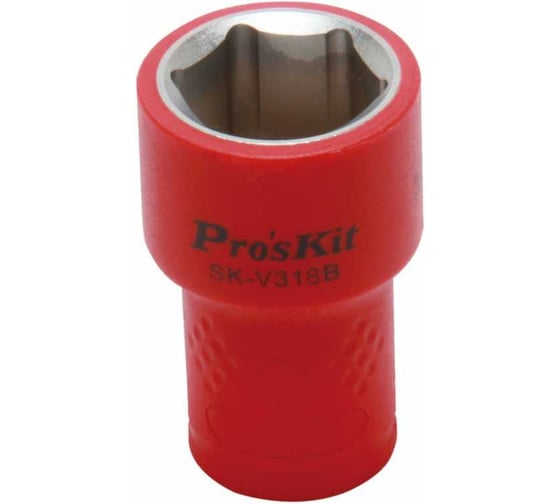 Изображение товара Изолированная торцевая головка SK-V318B 18 мм, 3/8"DR (1000 В - VDE) Pro'sKit 00321617