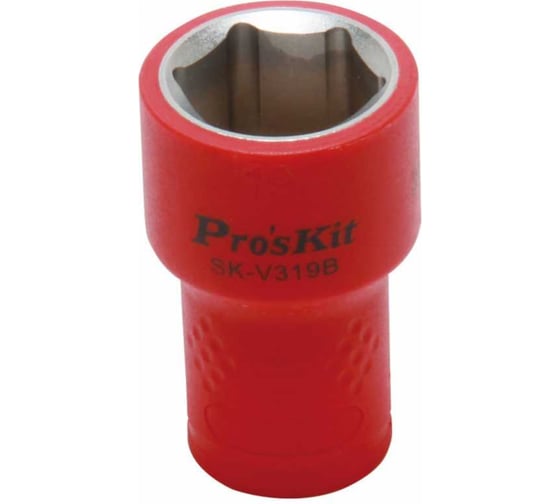 Изображение товара Изолированная торцевая головка SK-V319B 19 мм, 3/8"DR (1000 В - VDE) Pro'sKit 00321619