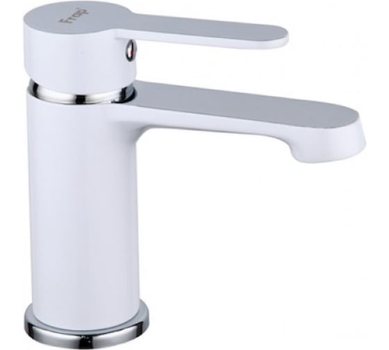 Изображение товара Смеситель для умывальника FRAP F1041 белый, хром 537588